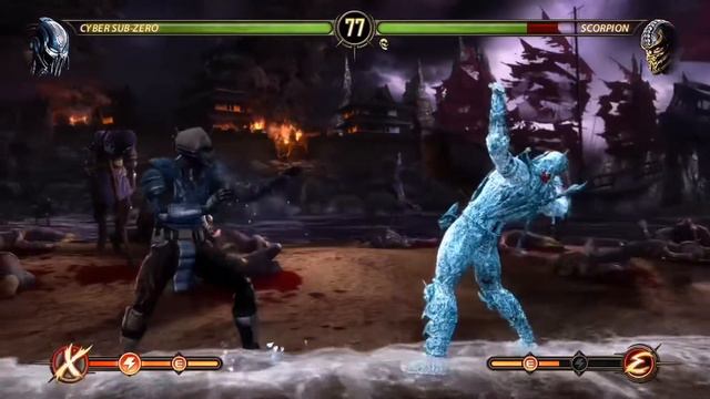 MK3 Cyber Sub Zero Skin Gameplay - Mortal Kombat 9 (2011) смотреть онлайн
