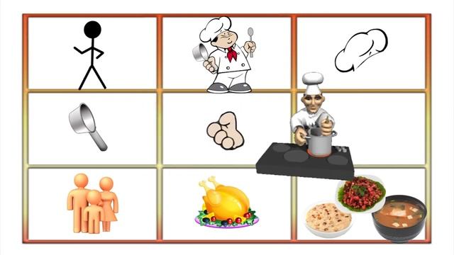 Живая мнемотаблица - Стихотворение "Повар" смотреть онлайн