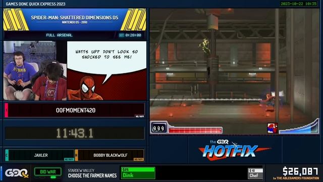 Spider-Man: Shattered Dimensions DS by oofmoment420 in 23:39 - Games Done Quick Express 2023 смотреть онлайн