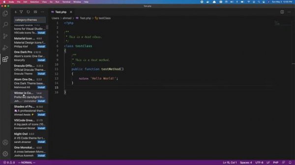 Change Color Theme in Visual Studio Code (VSCode)