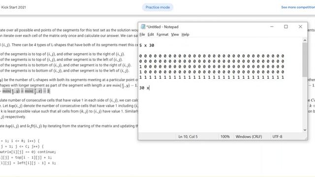 Python solution: Google Kickstart- 2021 Round A - L Shaped Plots смотреть онлайн