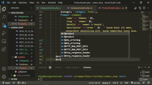 Laravel E-commerce: [3] Product Categories смотреть онлайн