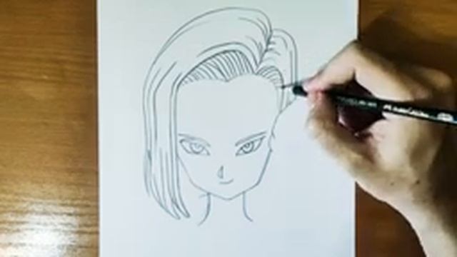 How to draw Android 18 || Pencil sketch for beginners || Easy anime drawing смотреть онлайн