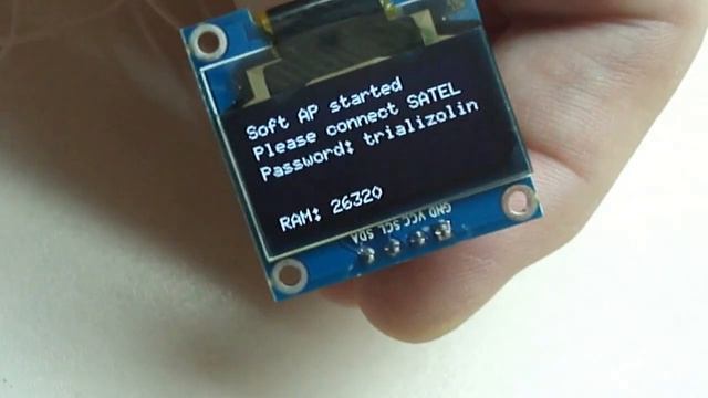 Output from ESP-12 on display SSD1306 debug information смотреть онлайн