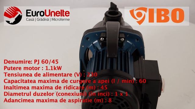 POMPA HIDROFOR IBO PJ 60/45 1000, 1100W, 60L/MIN, H REFULARE 45M смотреть онлайн