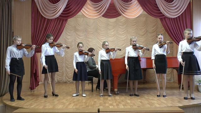 Ансамбль скрипачей младших и средних классов смотреть онлайн