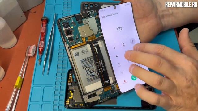 Замена стекла Samsung Galaxy M52 смотреть онлайн