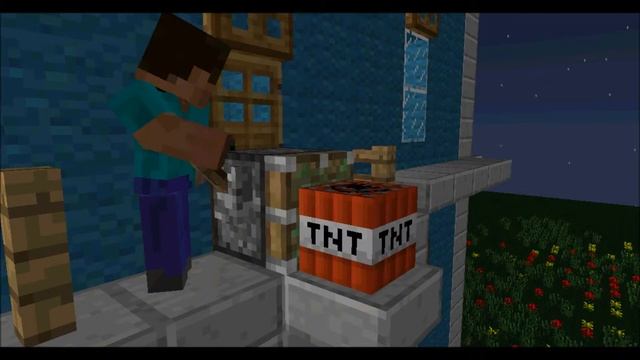 Steve Destroys a Skeleton - Minecraft animation смотреть онлайн