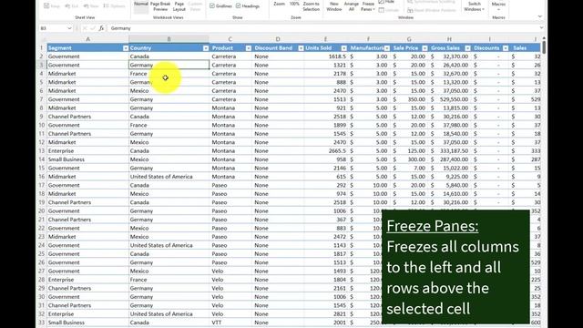 How to use Microsoft Excel Freeze Panes смотреть онлайн