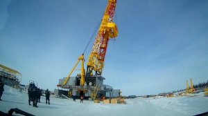 Подъем буровой вышки БУ 5000/320 ЭК БМЧ