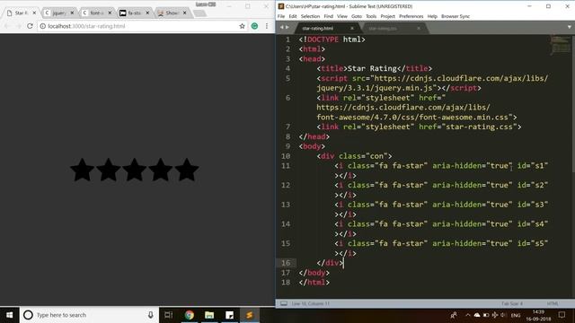 Star Rating With jQuery | HTML, CSS, jQuery Tutorial. смотреть онлайн