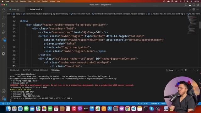 Create an Image Manipulation Website Using Flask and Python | Code With Harry Tutorial смотреть онлайн