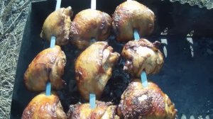 вкуснейший шашлык из курицы.маринад  соевый соус..mp4
