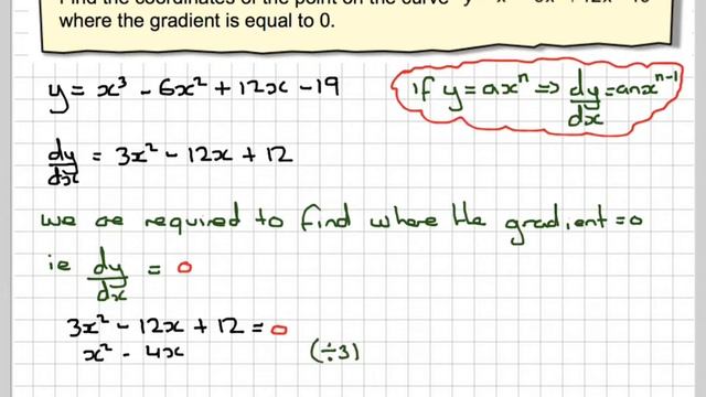 Finding the points on the curve where the gradient is zero смотреть онлайн