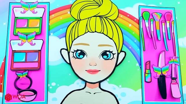 Paper Dolls Dress Up - POP IT Unicorn VS Black Ghost Dresses Paper Craft - Barbie Story & Crafts