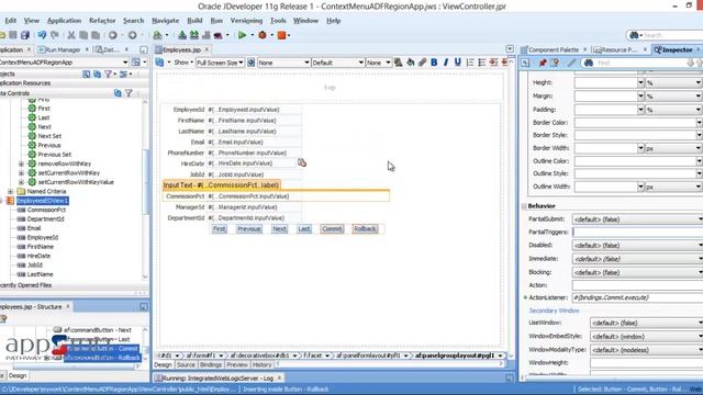 ADF- use context menu to preview ADF region смотреть онлайн