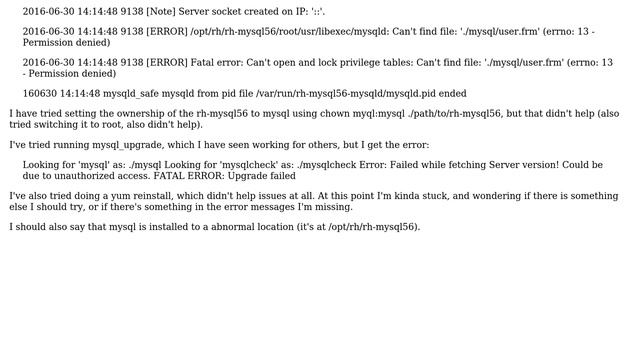 Mysql will no longer start after DB import and password change смотреть онлайн
