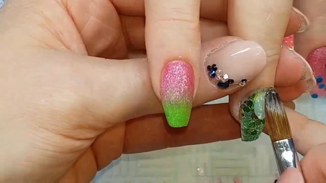 Super Bright Acrylic Nails - Salon Redesign - Glitter - Ombre - Stamping смотреть онлайн