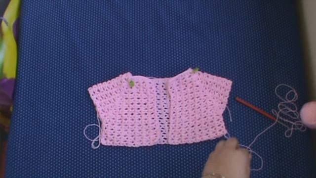 AlinaVjazet детское платье "Pink charm" крючком. Часть 2. Кокетка смотреть онлайн