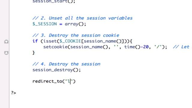 Build a CMS with PHP part 124 - session_destroy function смотреть онлайн