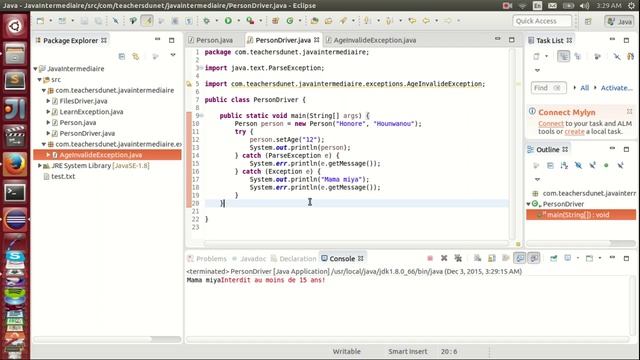 JAVA (Intermédiaire) - 76 - Ordre de gestion des exceptions en Java смотреть онлайн