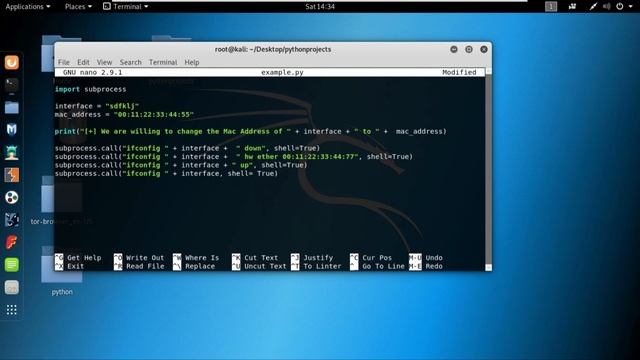 Implementing variables in Mac Changer - Python Basics - Python for ethical Hackers смотреть онлайн