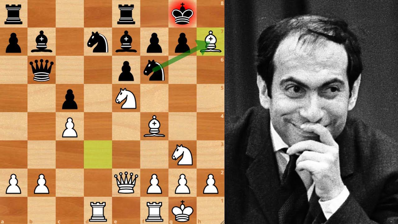 Михаил Таль разбивает защиту Каро-Канн. Шахматы смотреть онлайн
