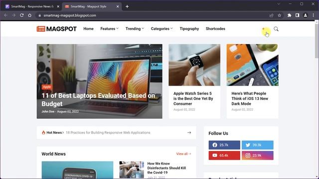 SmartMag - Responsive News & Magazine Blogger Template смотреть онлайн