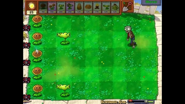 прохождение игры Plants Vs Zombies#37 конец пазлов и первое выживание день смотреть онлайн