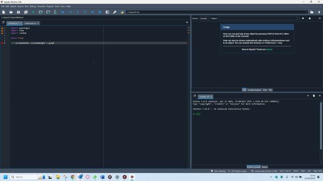 Random Mouse Movement in Python 3.8 Spyder to prevent Away mode in Skype, Teams etc. смотреть онлайн