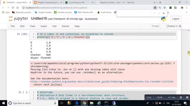 Python Series and Dataframe Learning Tutorial смотреть онлайн