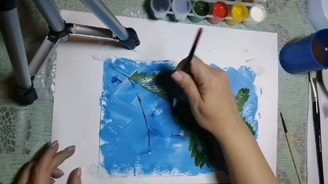 Рисование "Еловые веточки" смотреть онлайн