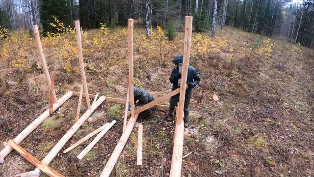 КУПИЛИ УЧАСТОК в ЛЕСУ и НАЧАЛОСЬ! СТРОИМ НОВЫЙ ДОМ в ГЛУШИ СВОИМИ РУКАМИ - Жизнь в лесу смотреть онлайн