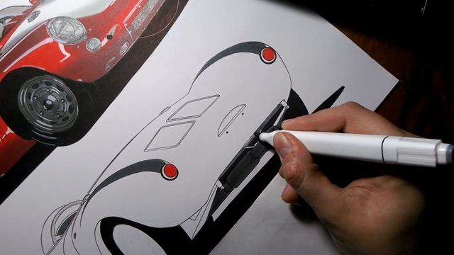 Как нарисовать Порше 550 Yellow | How to draw PORSCHE 550 RS | Как нарисовать машину PORSCHE 550 R смотреть онлайн
