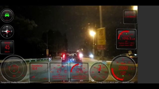 OBD integration test | Torque OBD Diagnostic Overlay on Screen Recorder Camera Mazdaspeed 6 Convert смотреть онлайн