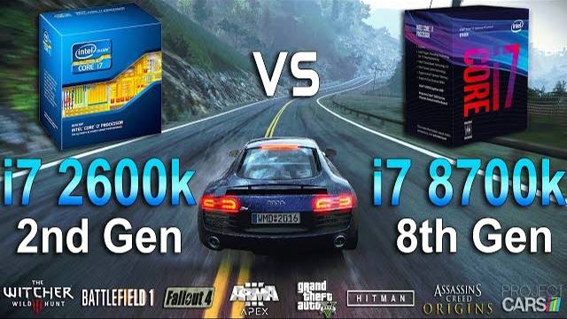 I7 2600K Vs I7 8700K Test In 8 Games