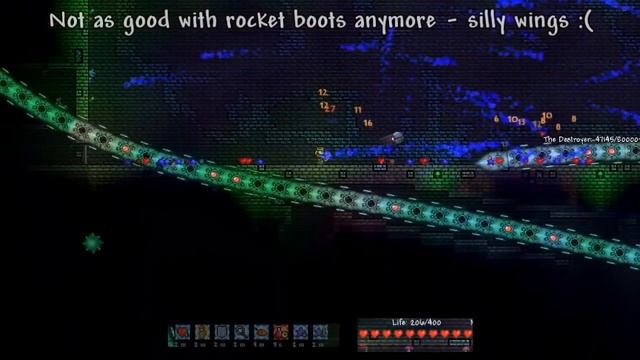 Terraria - Destroyer vs old Molten Armor and Water Bolt смотреть онлайн