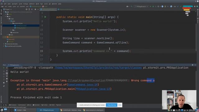 Papier, kamień, nożyce w Java смотреть онлайн