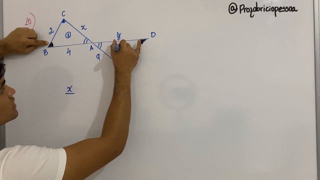 Na figura a seguir, ê = Ê, BC = 2 cm, AB = 4 cm, DE = 6 cm e AE = 9 cm. Calcule AC = x e AD = y e смотреть онлайн