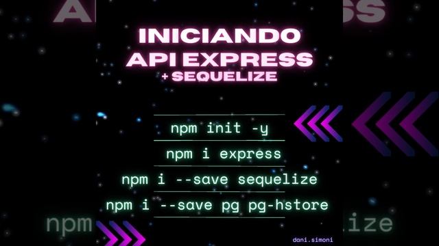 ✍ Colinha: Lista de comandos para iniciar um projeto Node com API Express e Sequelize. смотреть онлайн
