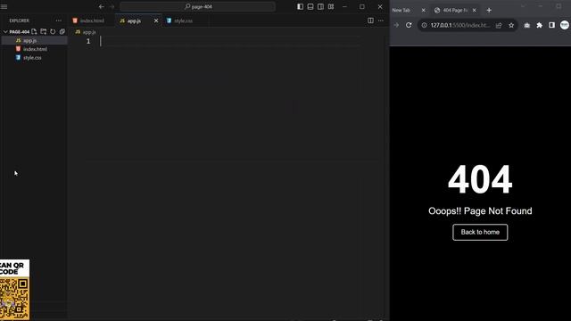 404 not found page HTML CSS & Particles JS - Desain Halaman 404 Page Not Found смотреть онлайн