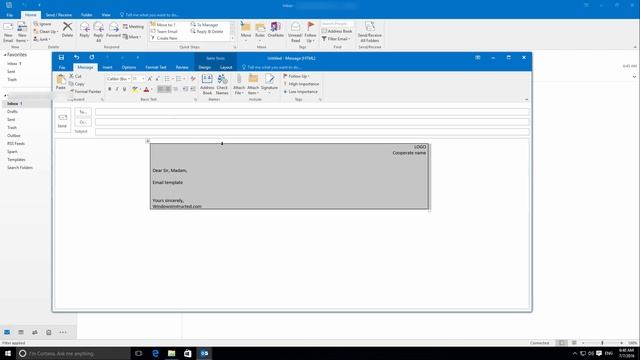 Creating Email Templates in Outlook 2016 смотреть онлайн
