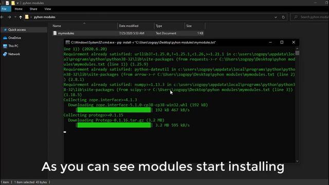 Install A List Of Python Modules From Text File смотреть онлайн