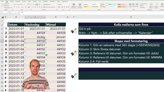 Excel - Kalender 2023 - Skapa en på bästa sätt смотреть онлайн