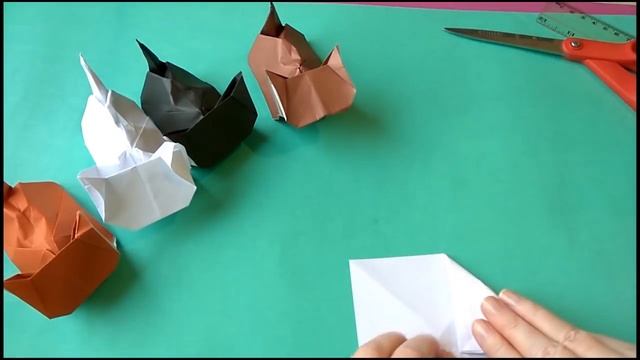 Оригами котёнок .Как сделать оригами котенка. смотреть онлайн