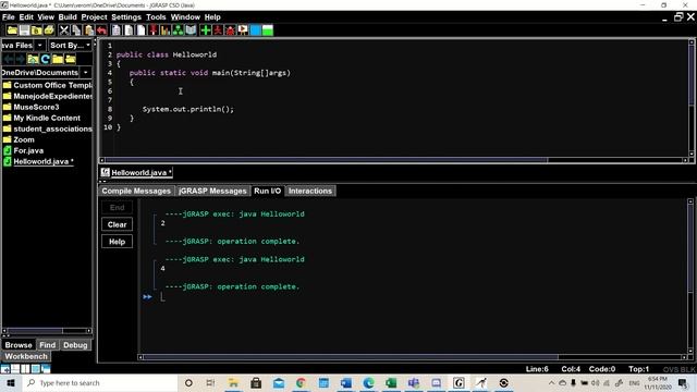 Helloworld con Java y el uso basico de Strings con JGRASP смотреть онлайн
