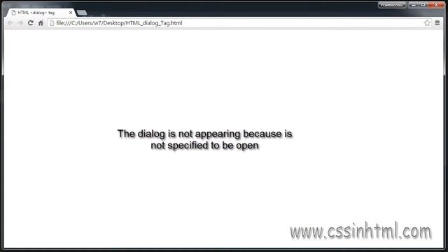 HTML dialog Tag смотреть онлайн