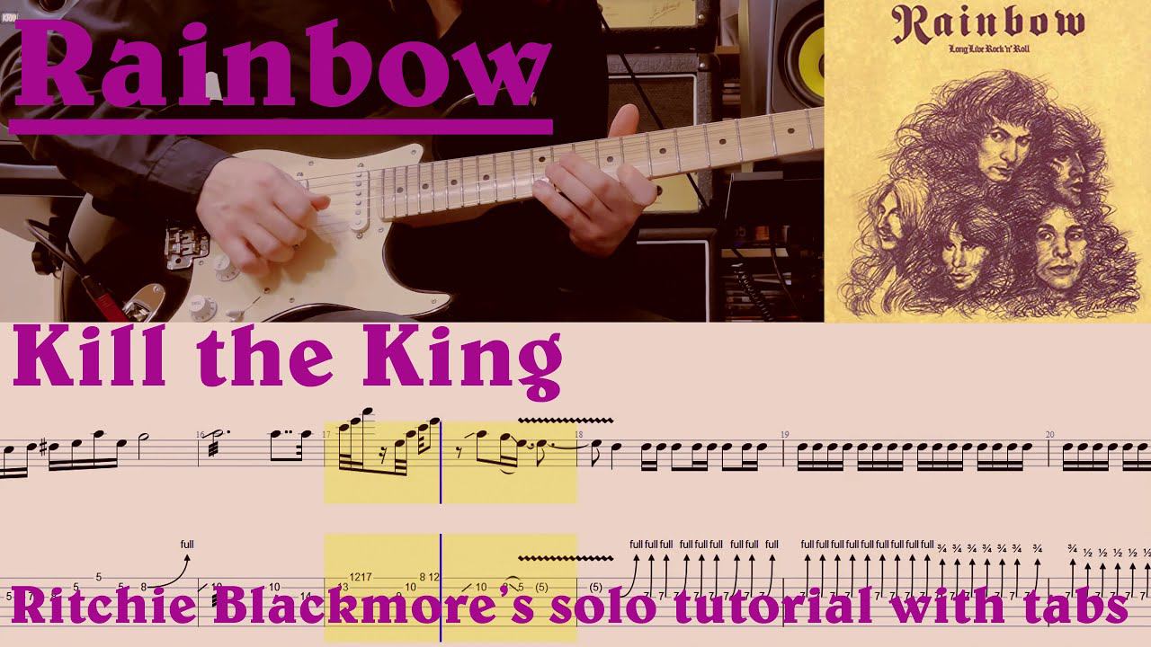 Rainbow - Kill the King | solo tutorial with tabs смотреть онлайн