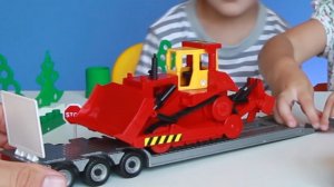 Дети и машины. БМВ, Бульдозер, Туристический автобус, Автовоз и Тягач. МанкитуИгры