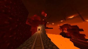 Minecraft.  Путешествие по незеру В особняк.  Длинная железная дорога